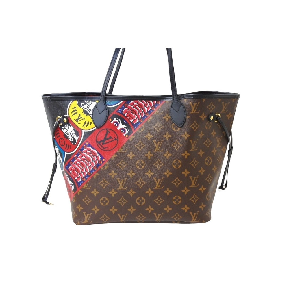 Louis Vuitton Bag Japanese Yamamoto Daruma Kansai Neverfull Tote Leather
